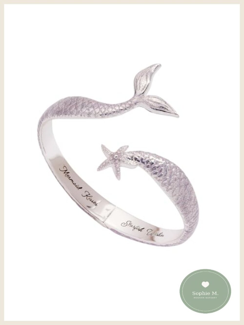 Enamel Mermaid Tail Cuff Bracelet Adjustable Ocean Beach Jewelry